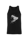 Men's Organic Cotton Singlet - Black Snake Head