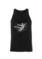 Men's Organic Cotton Singlet - Black Flying Human