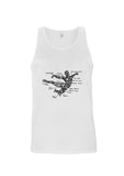 Men's Organic Cotton Singlet - White Flying Human