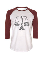 Unisex Organic Baseball Shirt - Heart & Brain Scales